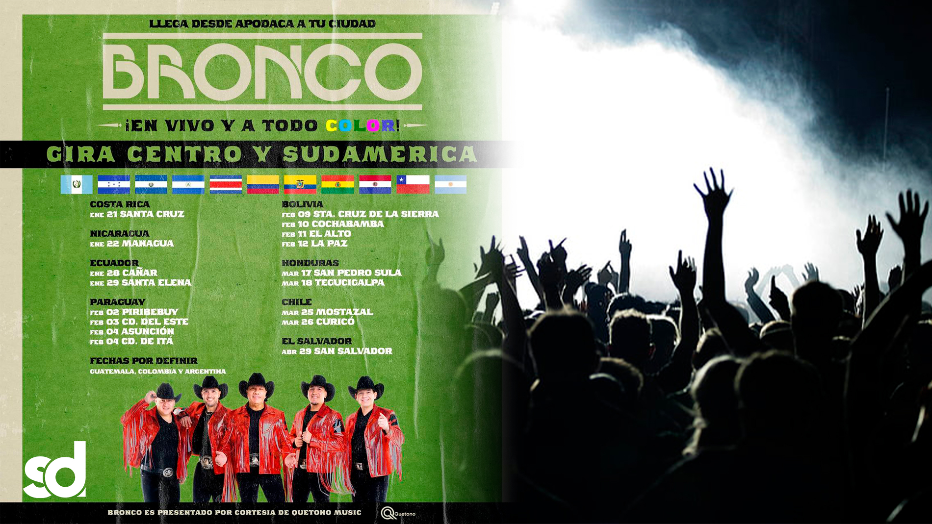 Tenemos fecha asegurada en El Salvador para concierto de Bronco